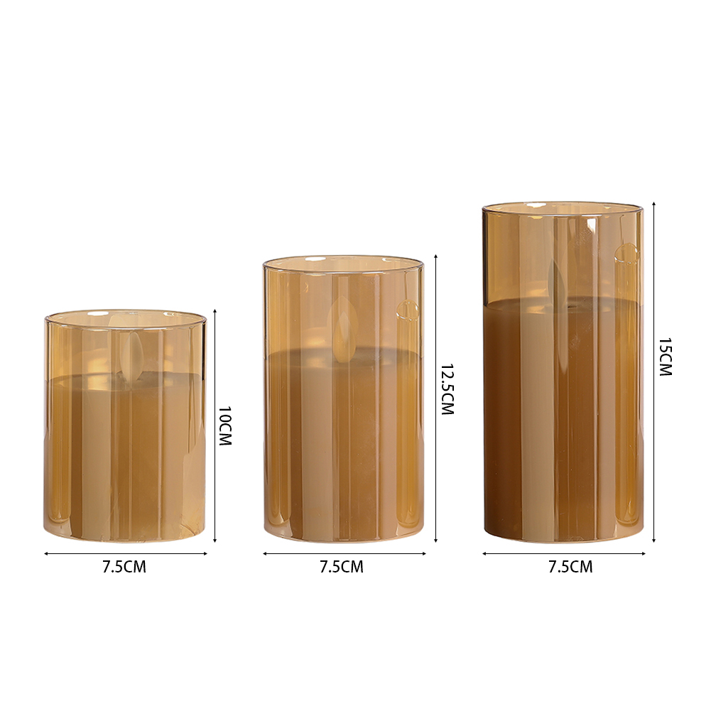 Set of 3 Battery Operated LED Candles with Remote