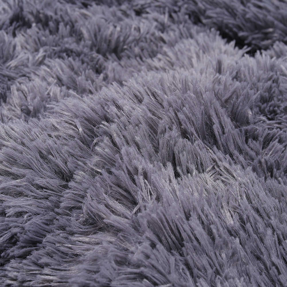 New Round Donut Plush Dog Cuddler Bed Dark Grey