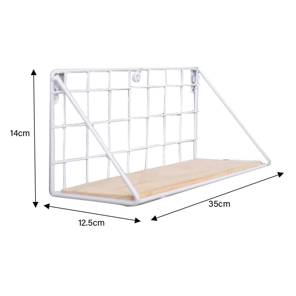 New Nordic Wall-Mounted Metal Storage Shelf White