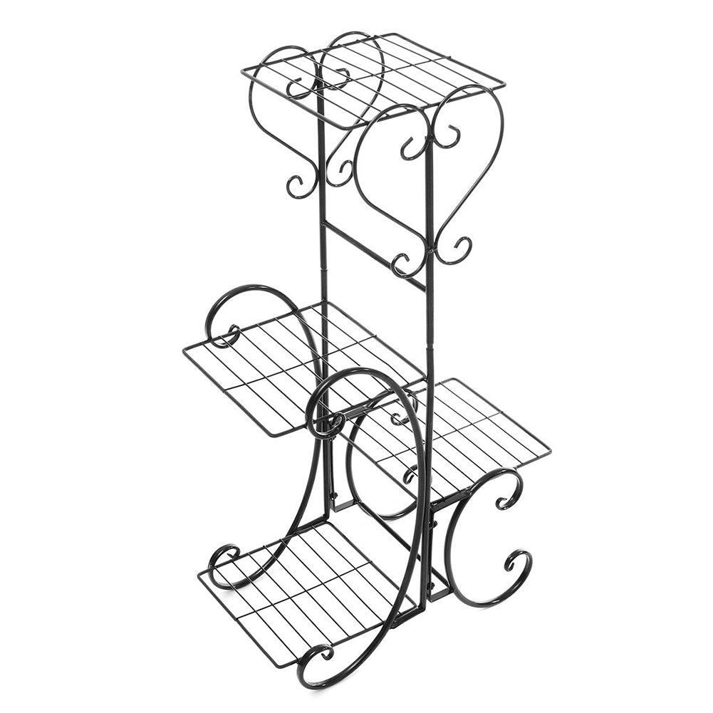 New European-Style Classic 4-Tiered Tall Metal Plant Stand