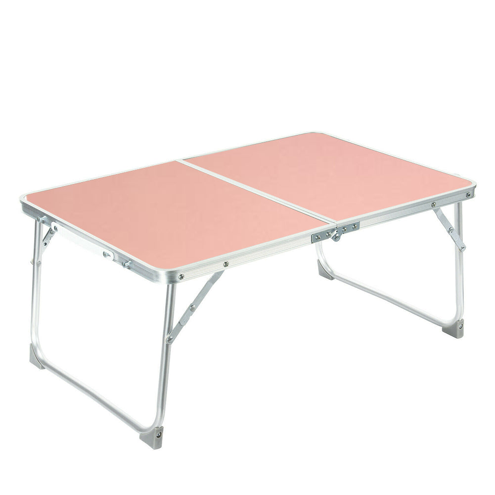 New Pink Portable Aluminium Folding Bed Table for Laptop and Study