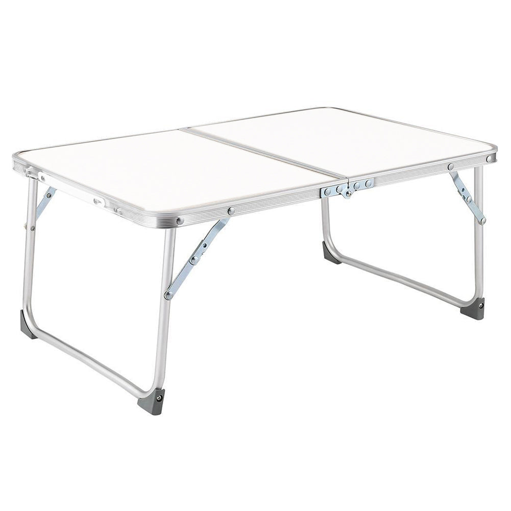 New White Portable Aluminium Folding Bed Table for Laptop and Study