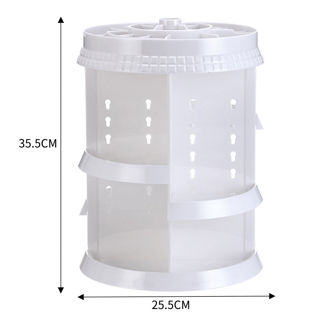 New Rotating Cosmetic Storage Organiser White