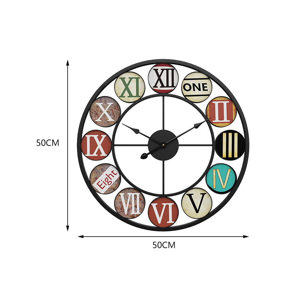 New Decorative Metal Non Ticking Wall Clock