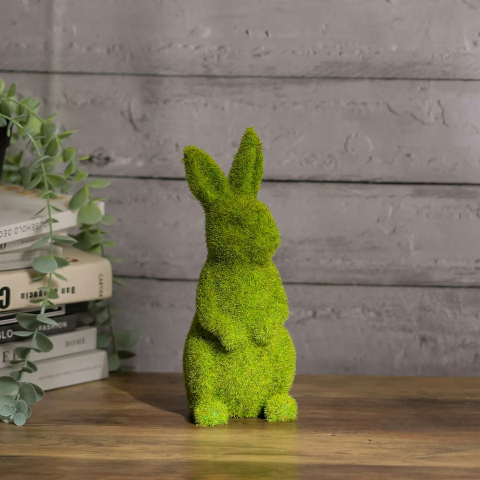 Artificial Moss Topiary Bunny Rabbit Easter Garden Home Decoration