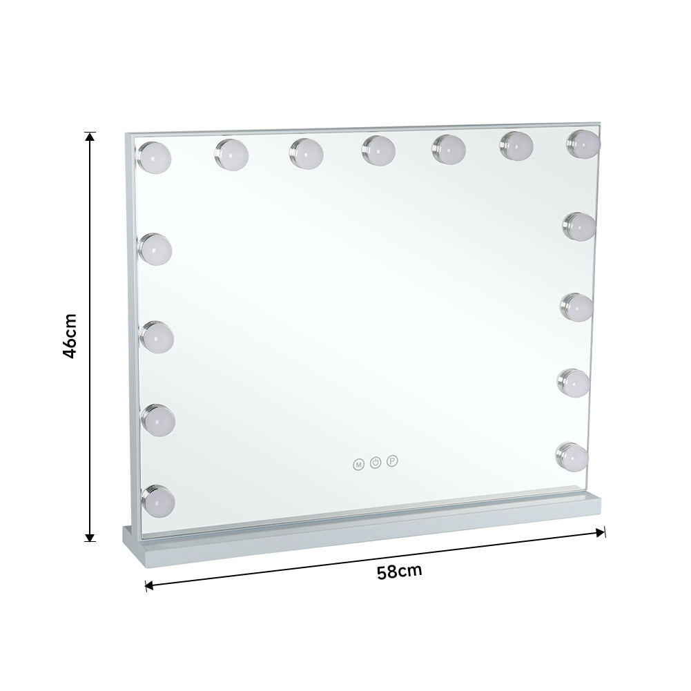 Frameless Hollywood LED Light Cosmetic Mirror Adjustable Lighting