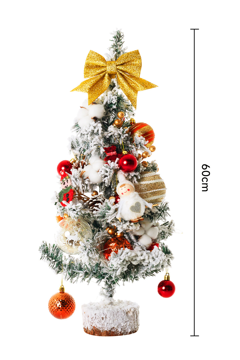 New 60cm H Tabletop Freestanding Christmas Tree With LED Light Warm Light