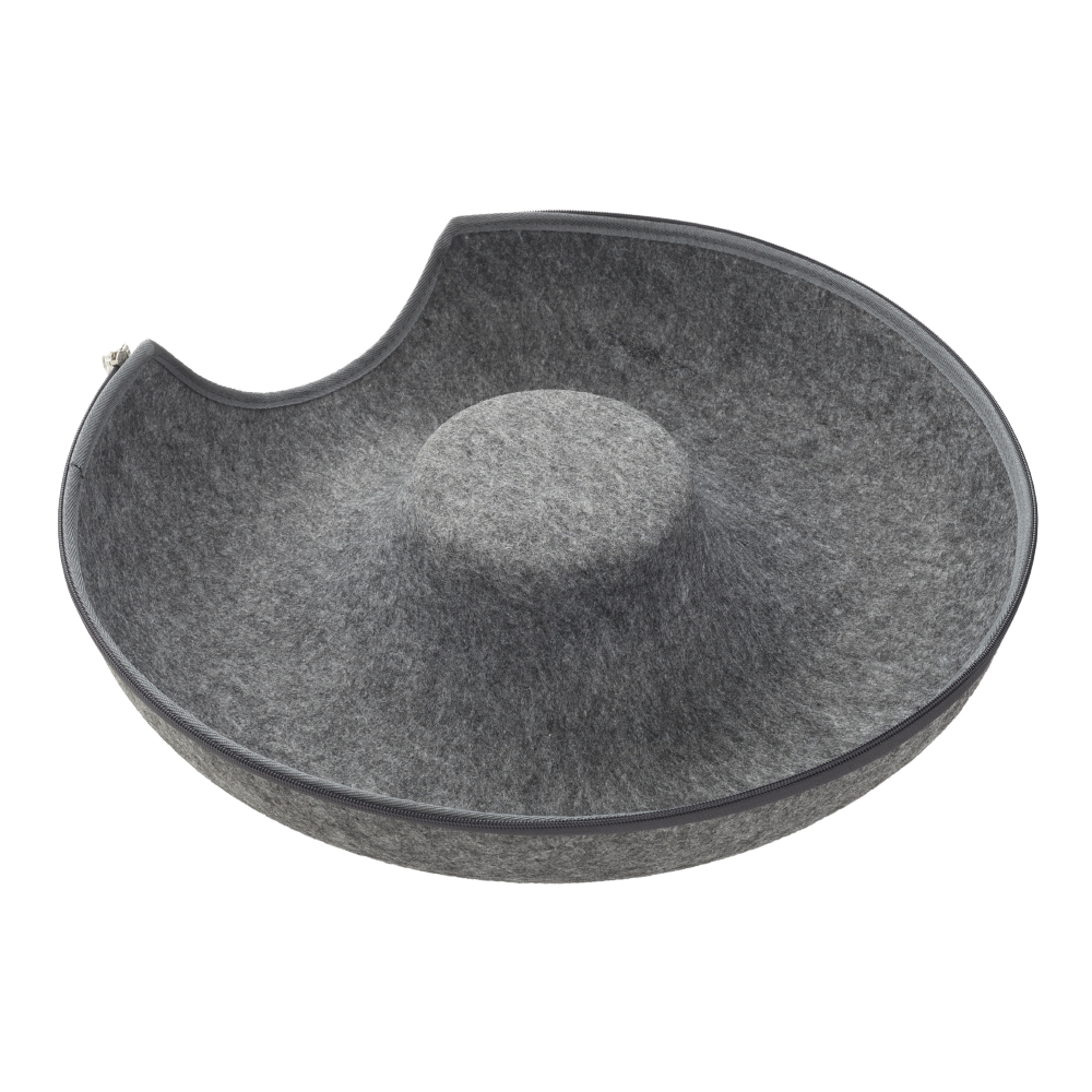 Pets Mood Round Felt Cat Tunnel Bed, Cave Bed for Small Pets