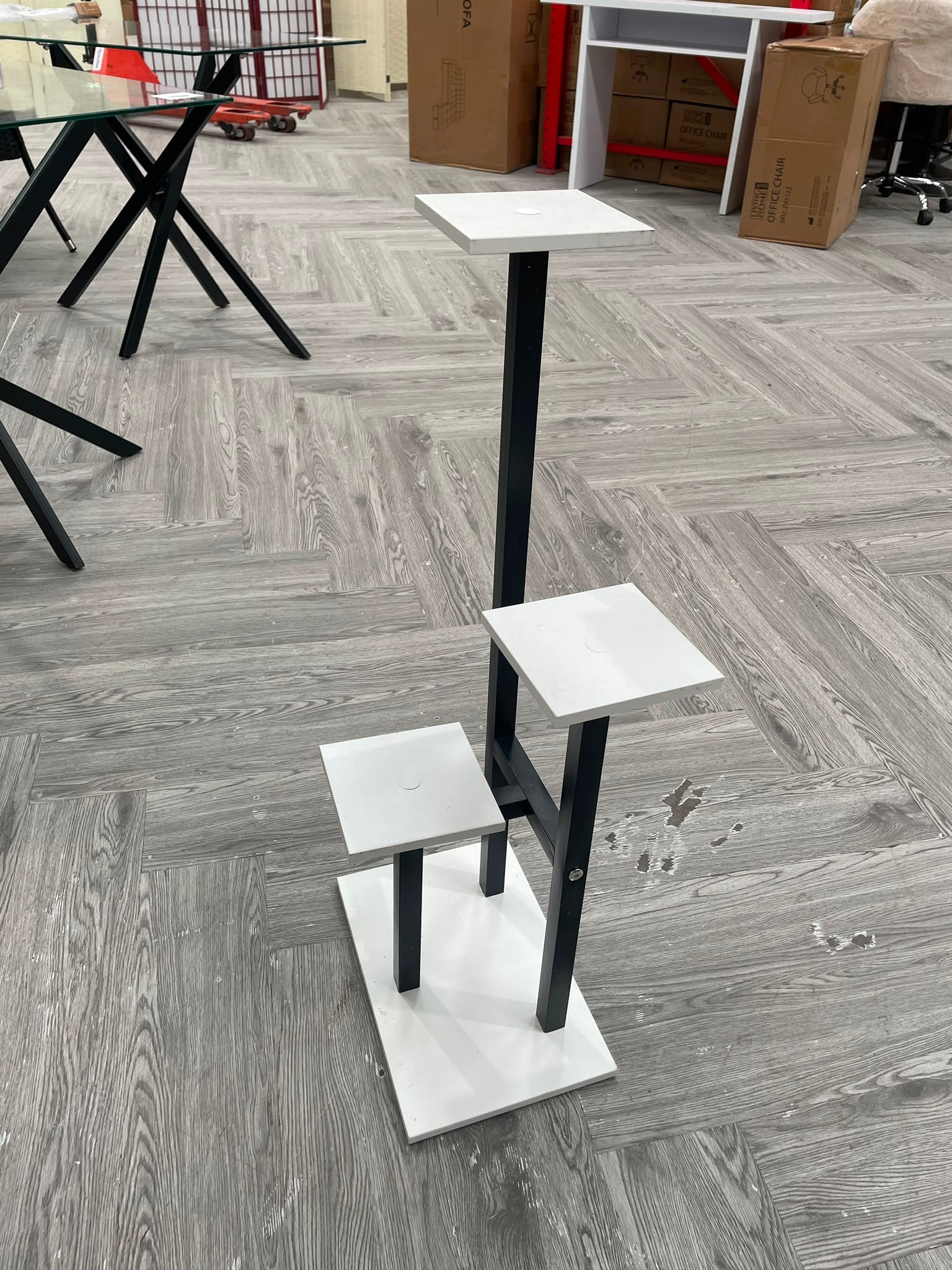 3 Tier Pot Plant Stand for Indoor Outdoor White