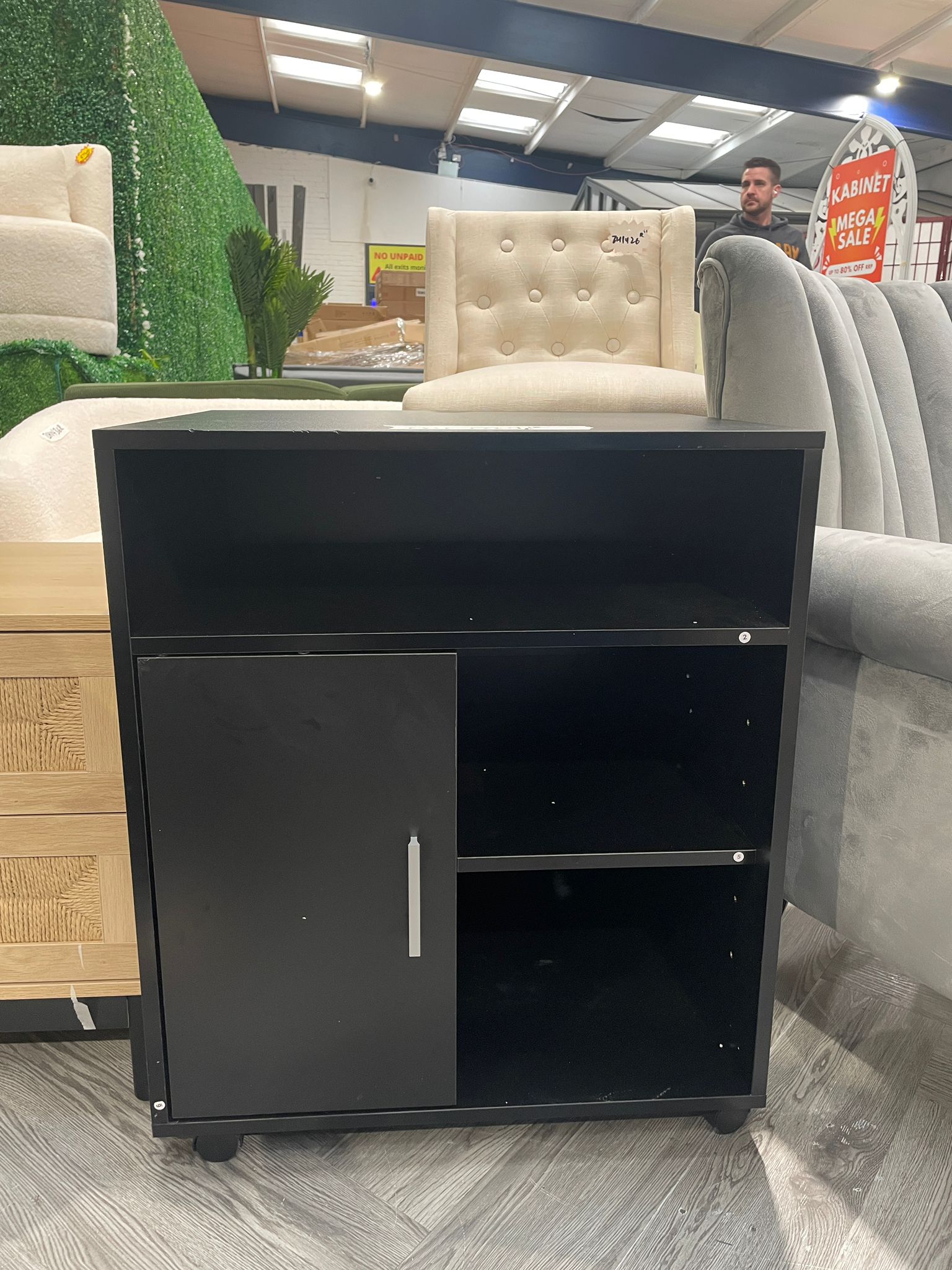 Printer Stand Cabinet with Wheels