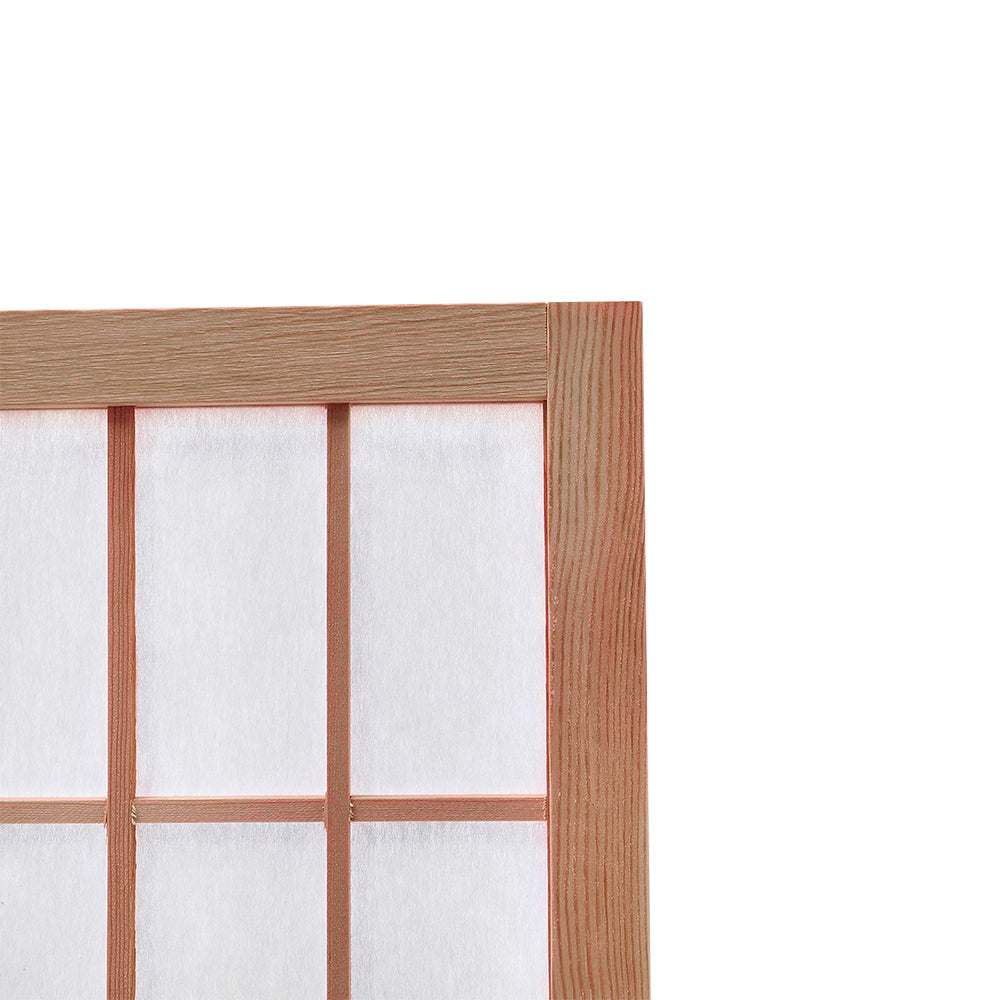 4-Panel Solid Wood Folding Room Divider Screen Coffee