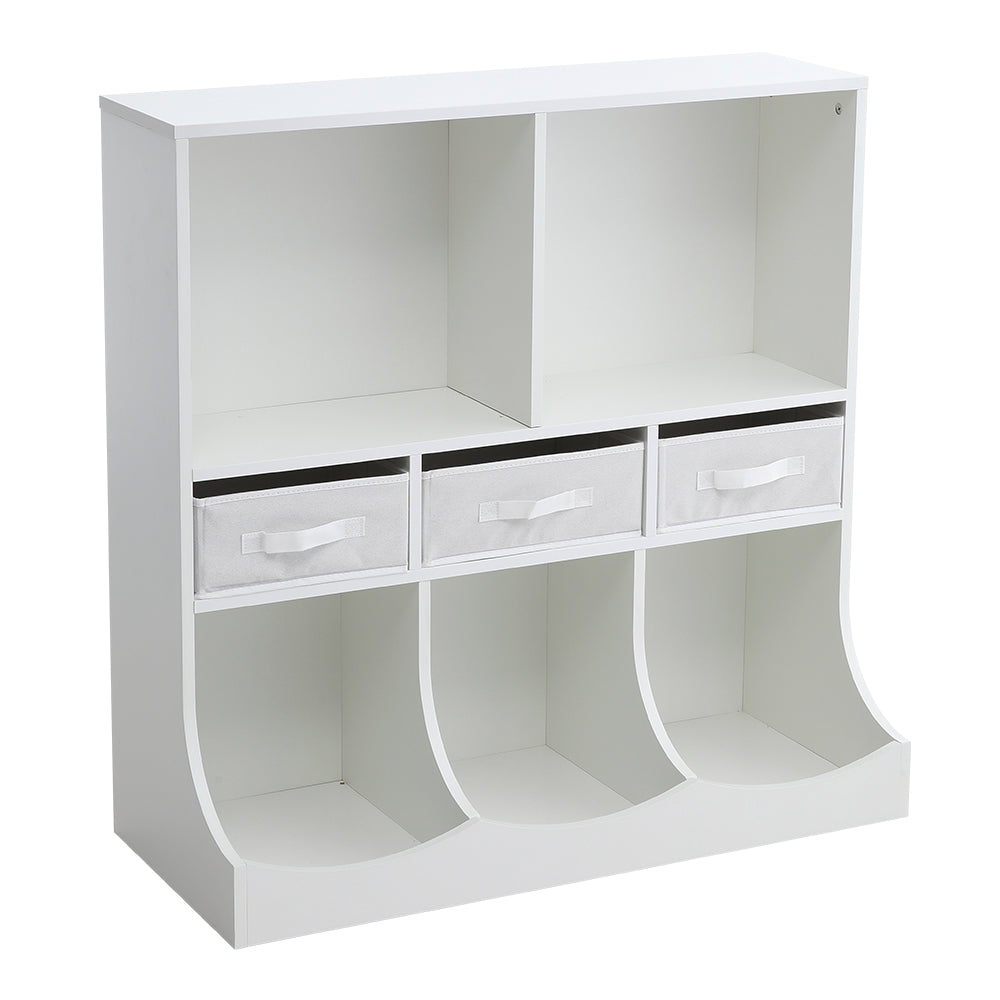 New 3 Tier Open Style Storage Cabinet White