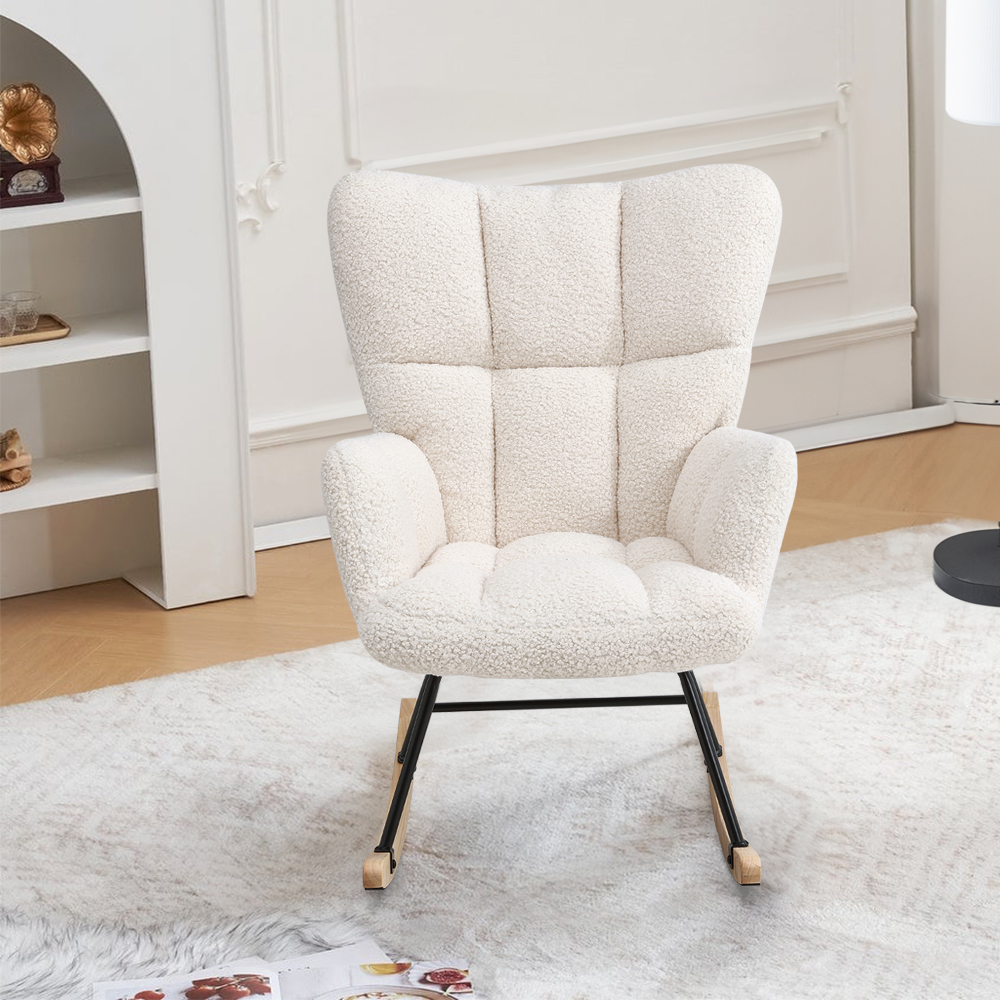 New Teddy Sherpa Tufted Upholstered Rocking Chair