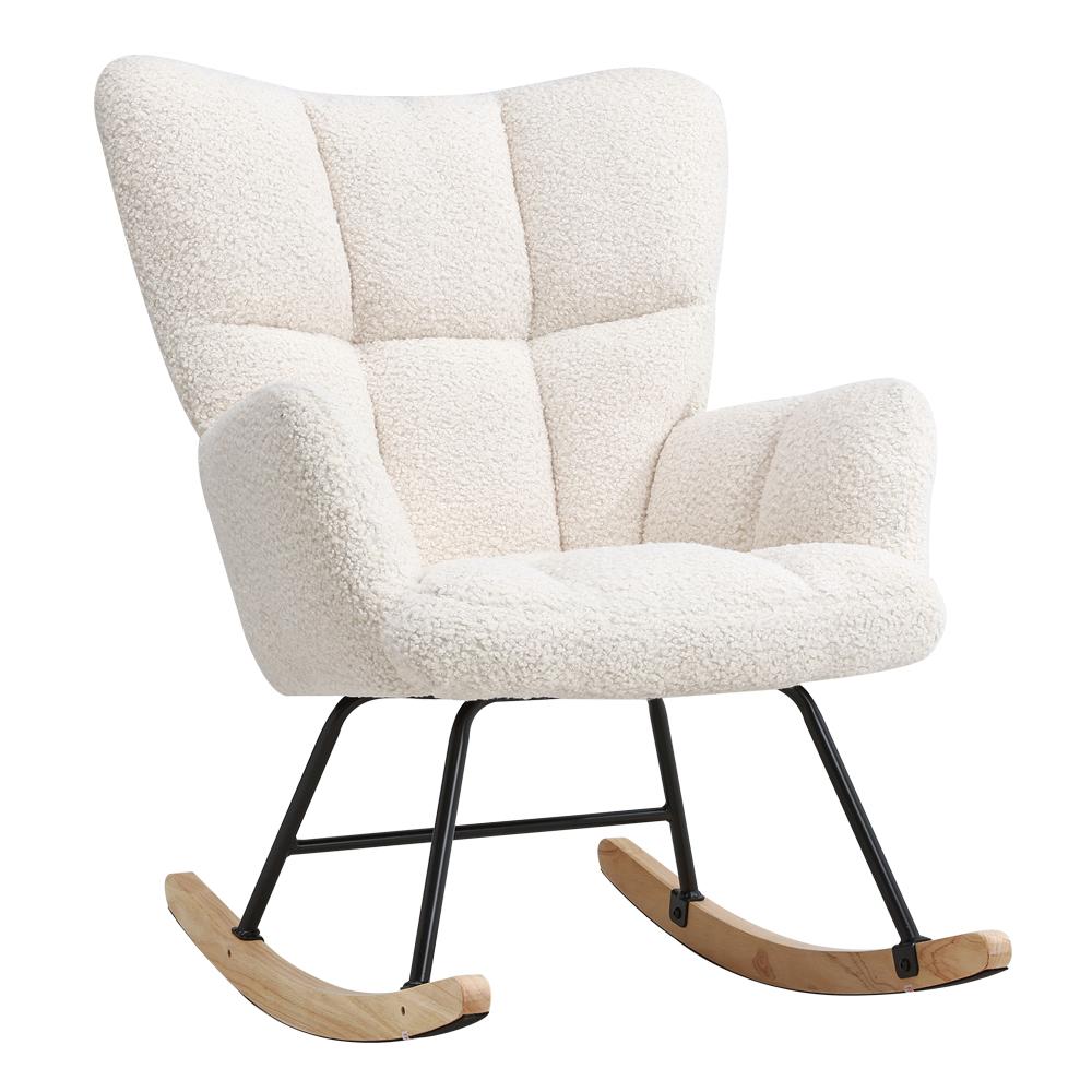New Teddy Sherpa Tufted Upholstered Rocking Chair