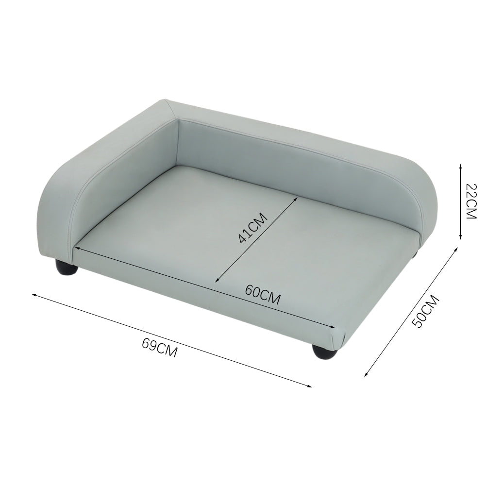 New Pet Sofa Bed with Wooden Legs Grey