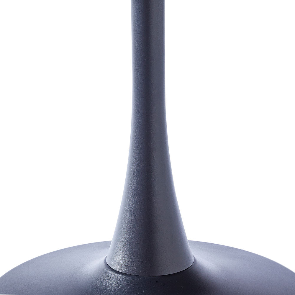 New Black Modern Round Wooden Table with Metallic Base