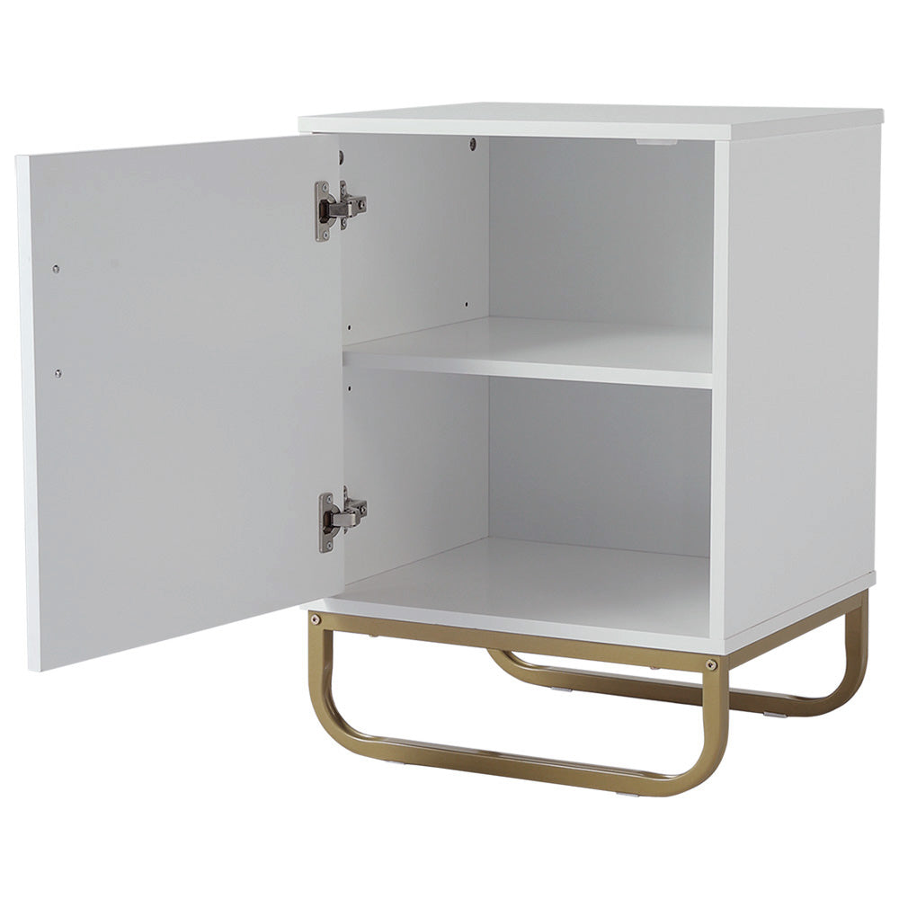 New Wooden Doors Storage Nightstand Bedside Table