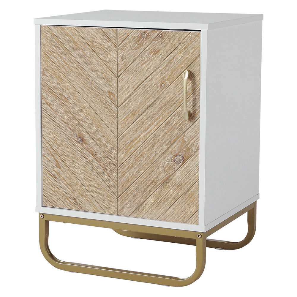 New Wooden Doors Storage Nightstand Bedside Table