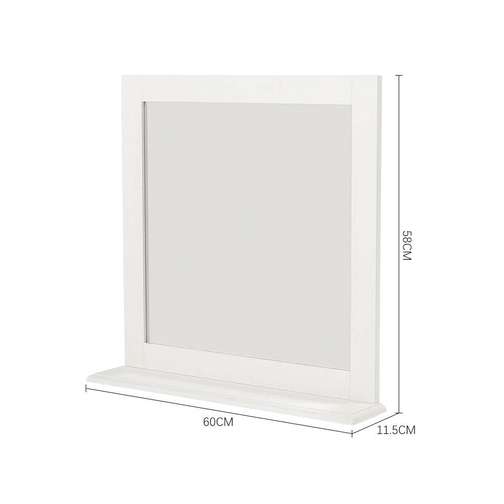 New Raised Doors Bathroom Mirror with Shelf