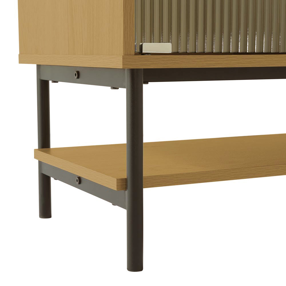 New Wood Grain 4 Drawer Chest Cabinet with Door