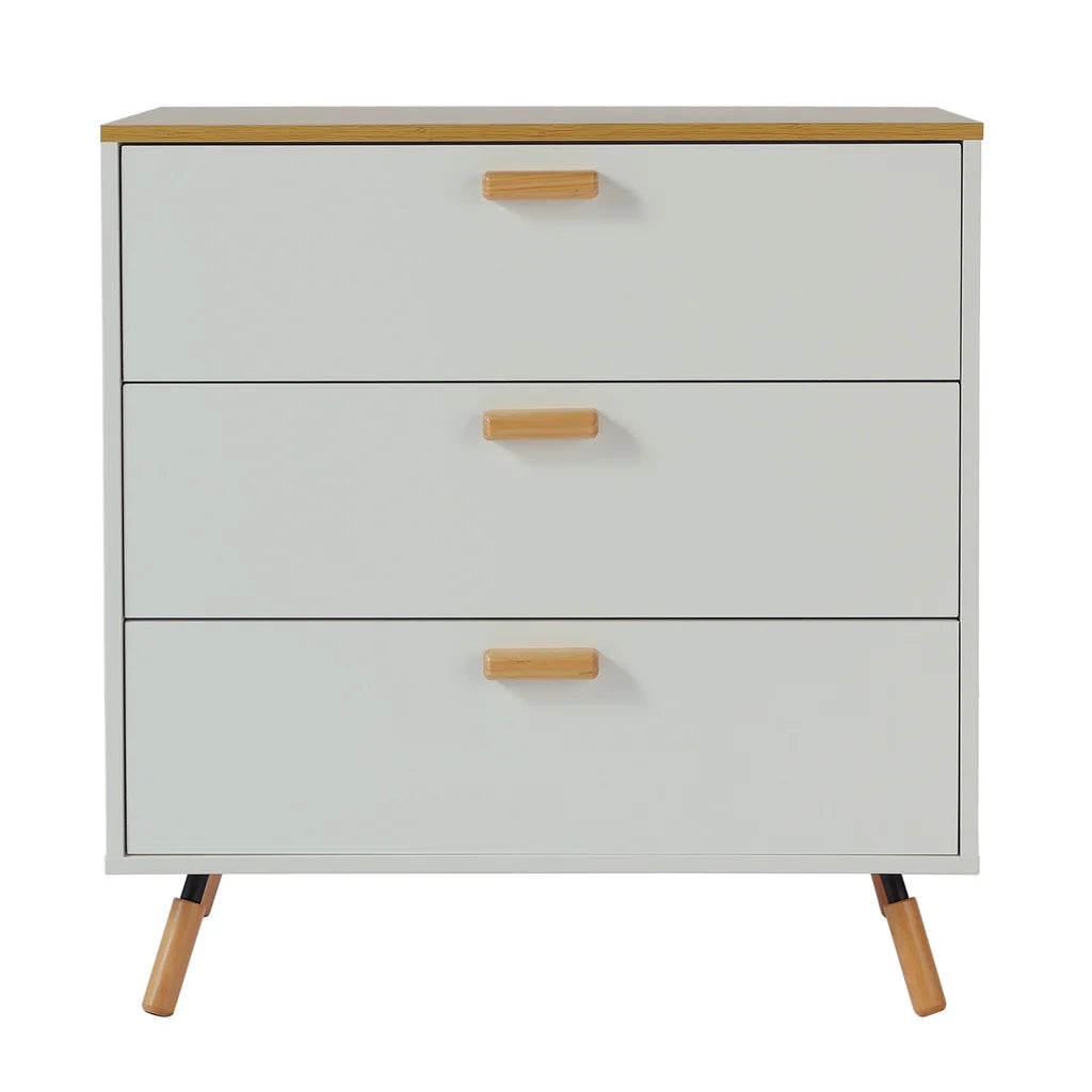 NEW Simple-Styled Three Drawers Wooden Side Cabinet