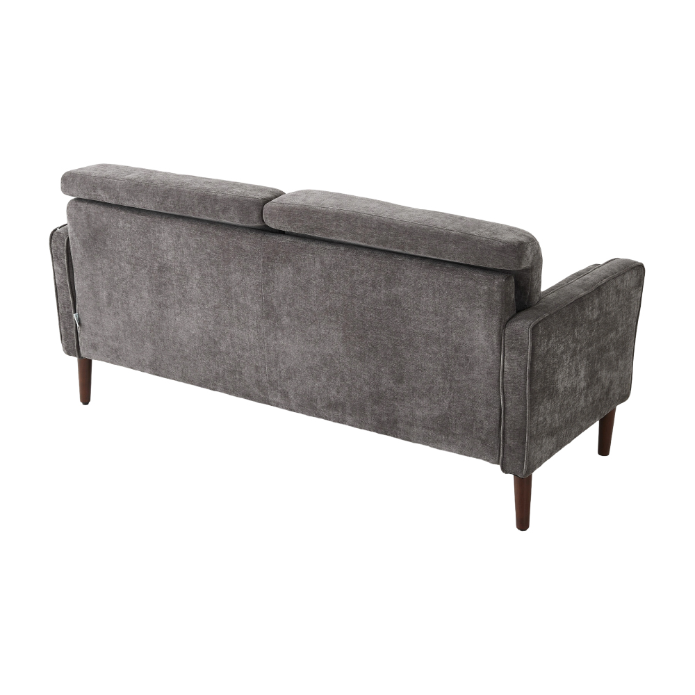 New 2 Seater Chenille Sofa with Tufted Seat and Removable Cushions