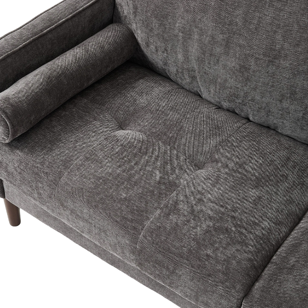 New 2 Seater Chenille Sofa with Tufted Seat and Removable Cushions