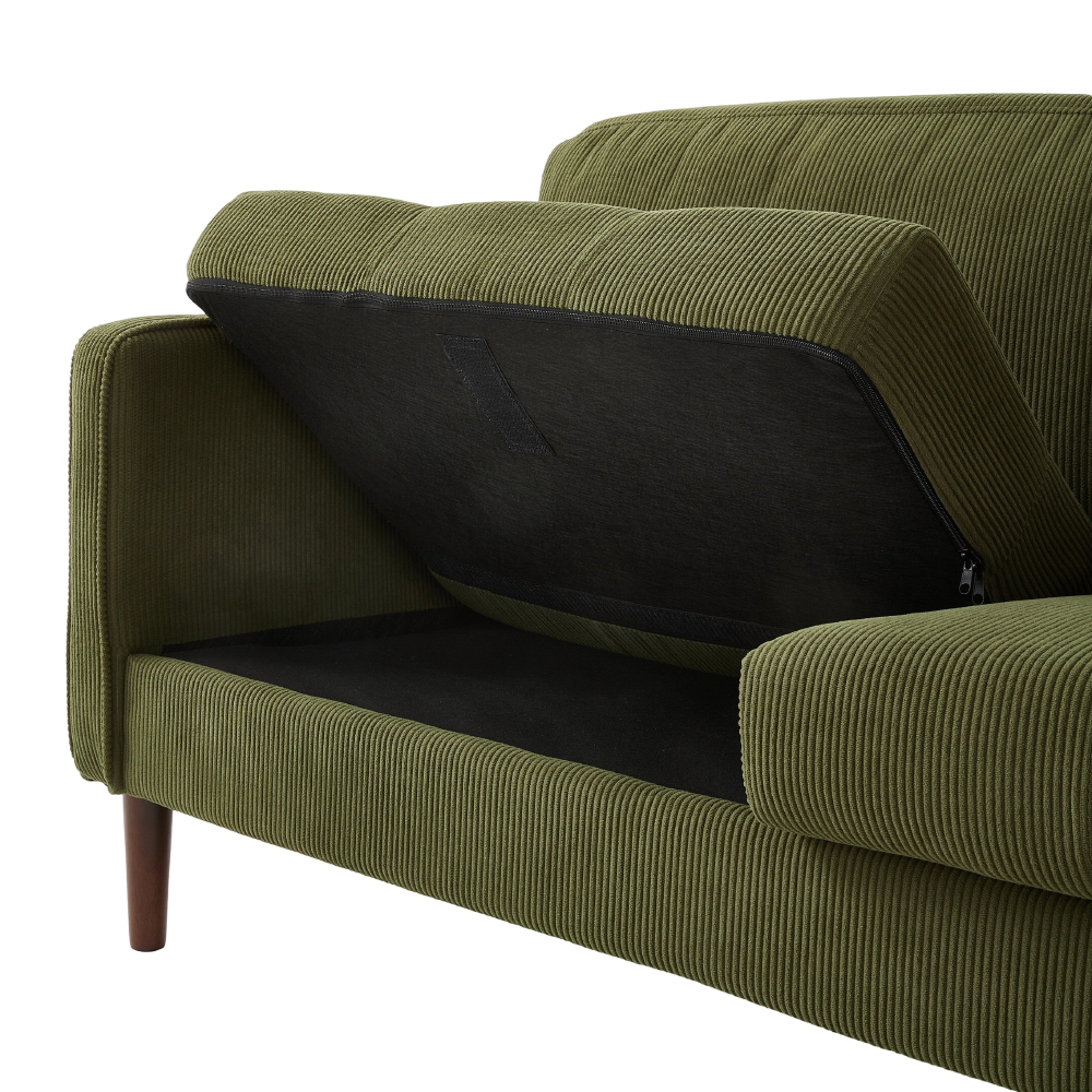 New 2 Seater Chenille Sofa with Tufted Seat and Removable Cushions