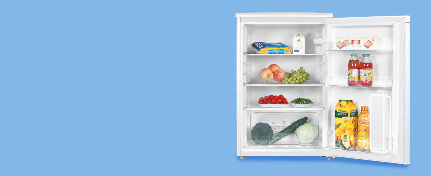 131L Freestanding Under Counter Fridge White