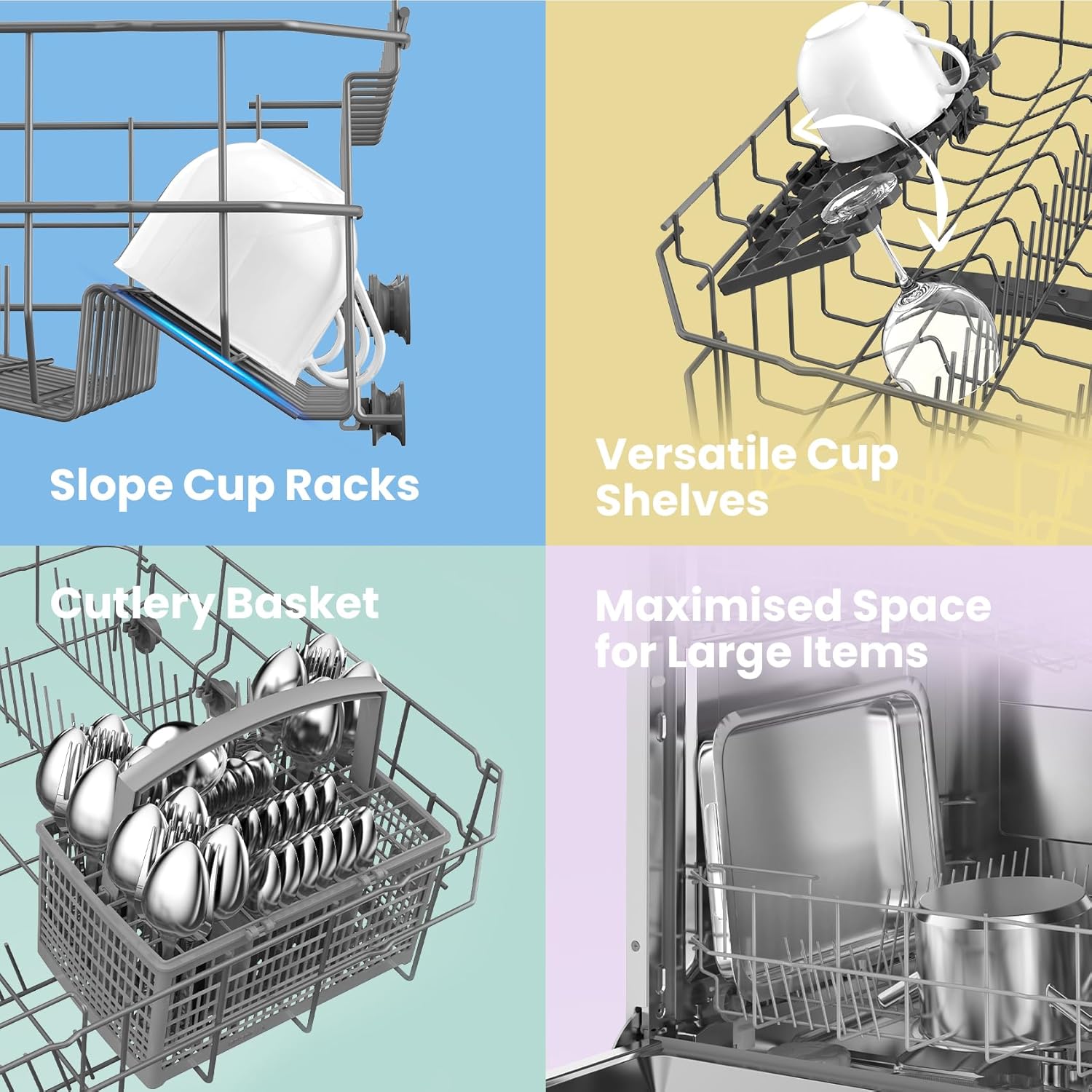 11L White Cloud Wash Freestanding Dishwasher