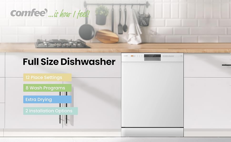11L White Cloud Wash Freestanding Dishwasher