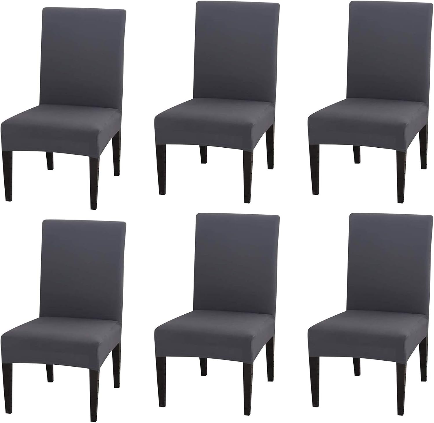 Stretch Chair Cover 6Pcs Grey