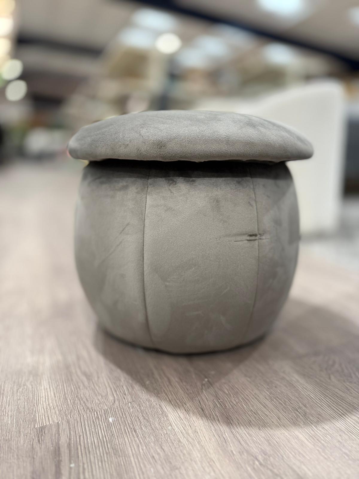 Cute Mushroom-Shaped Velvet Pouf Ottoman