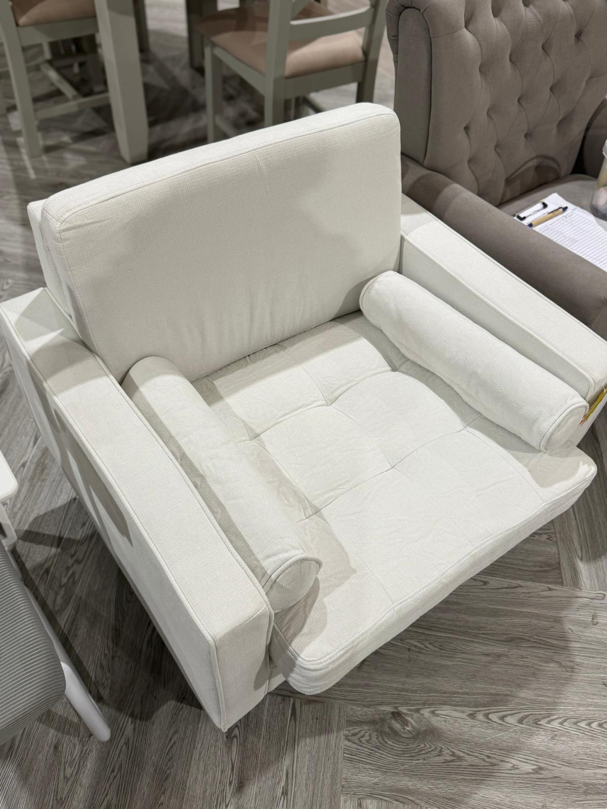 Mid Century Single Sofa Armchair Beige