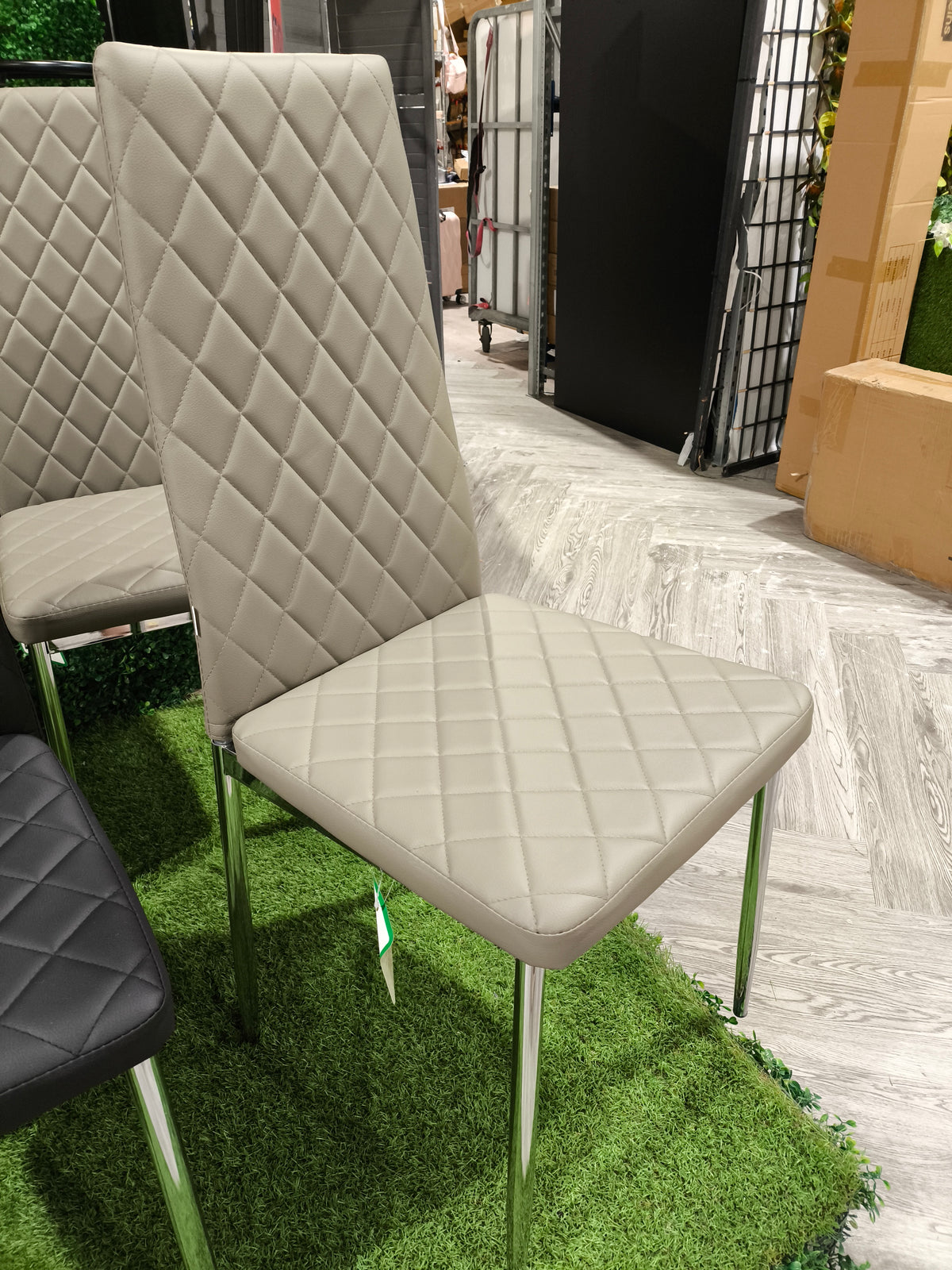 Modern PVC Upholstered Dining Chairs 1PC