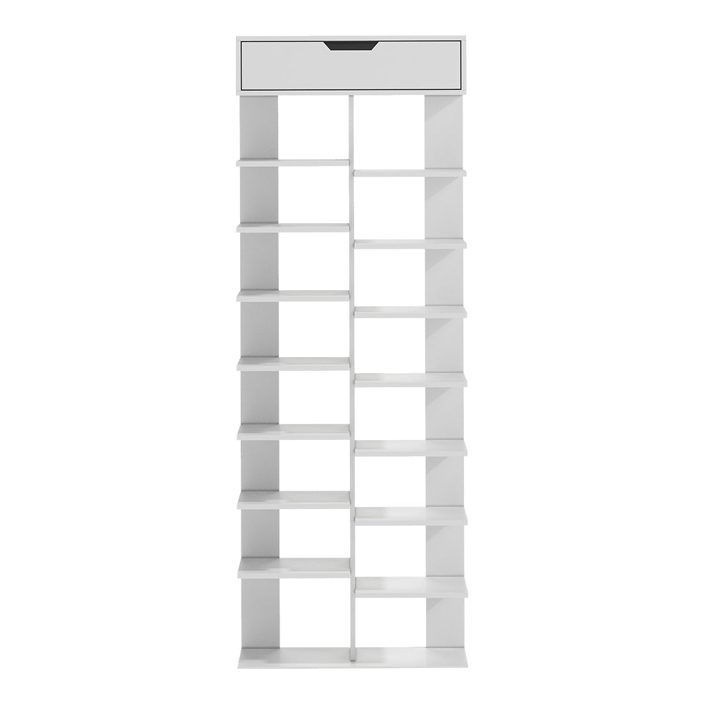 New 9 Tier Shoe Rack with Drawer Organiser Storage Shelf Hallway Shoe Rack