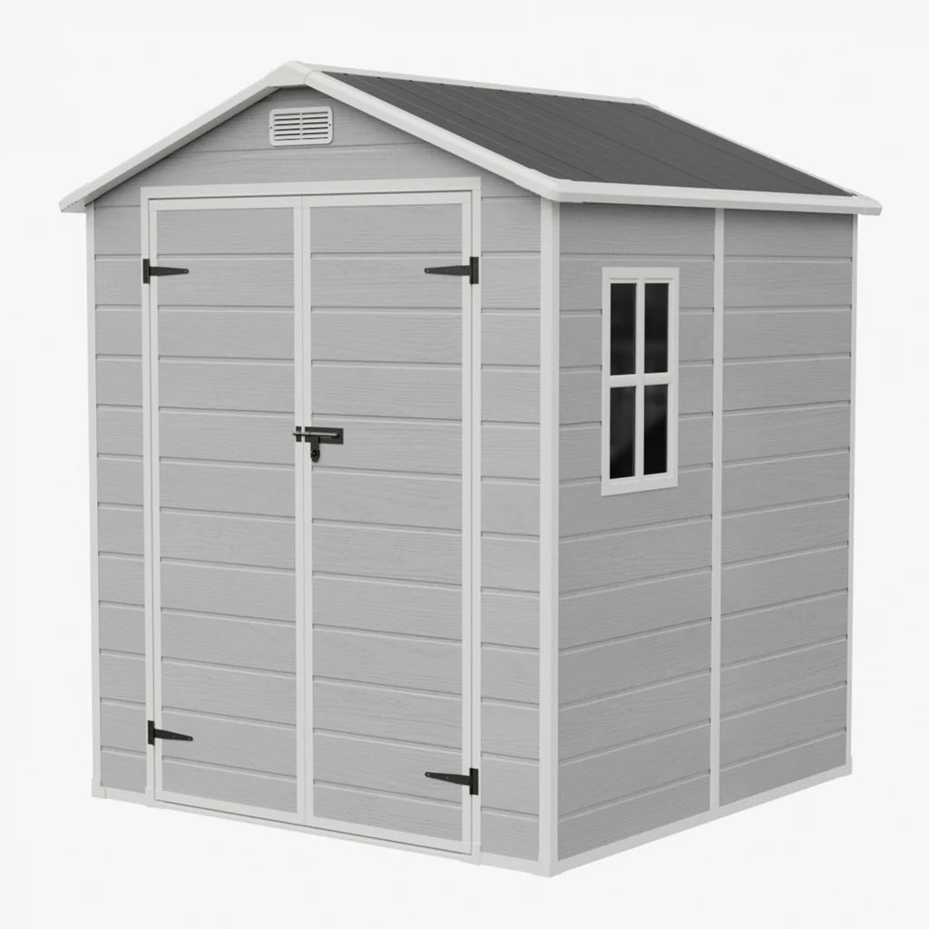 New 6x6 FT Outdoor Garden Plastic Storage Shed Grey