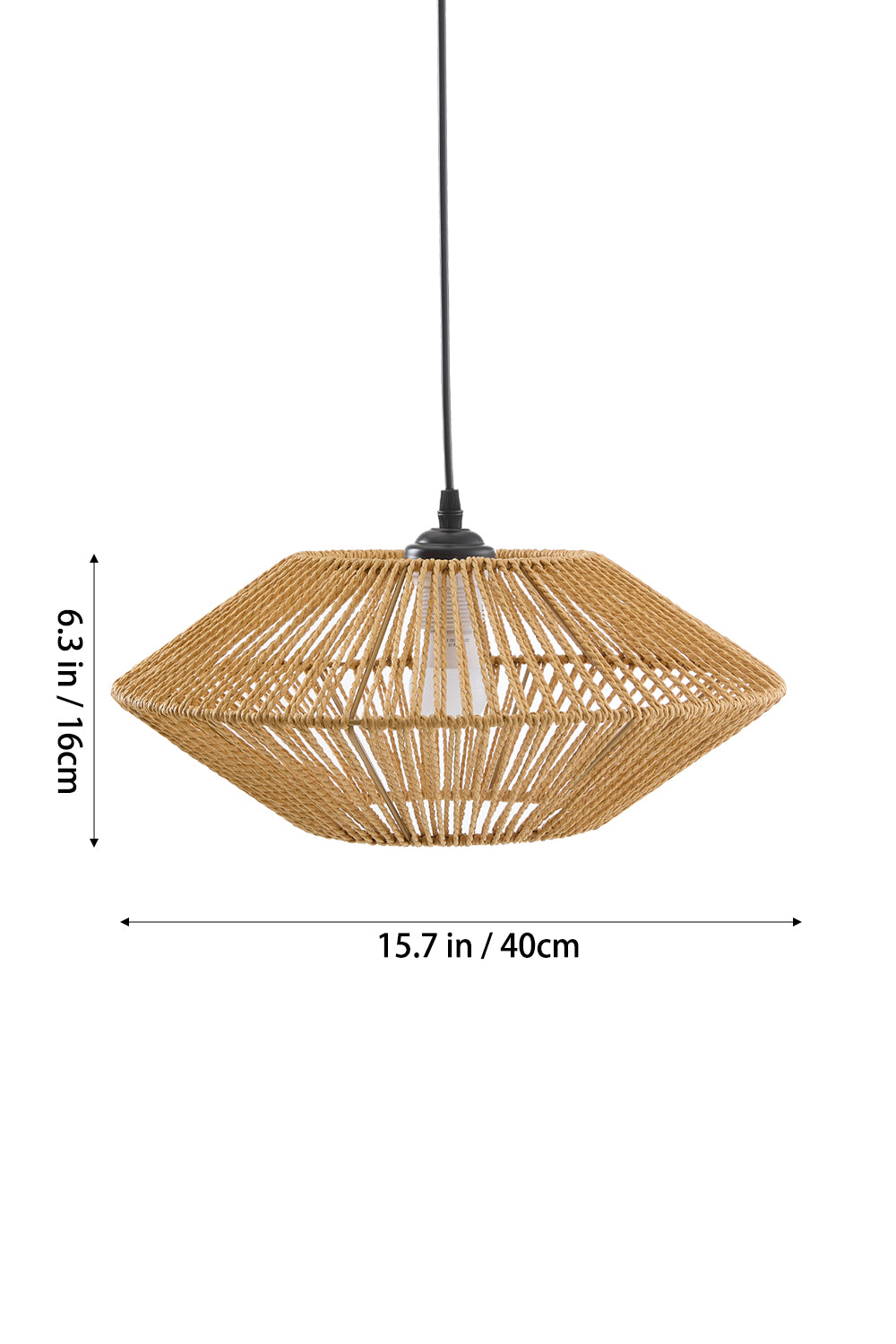 E27 Bulb Vintage Hemp Rope Ceiling Pendant Light