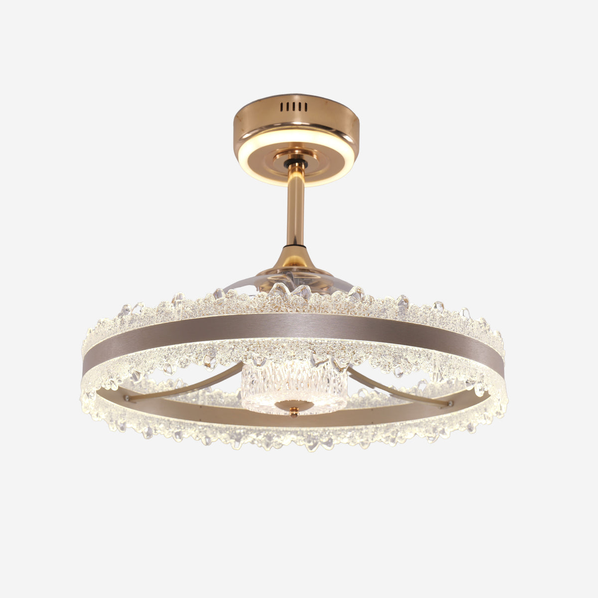 New Modern Ceiling Fan Light Gold