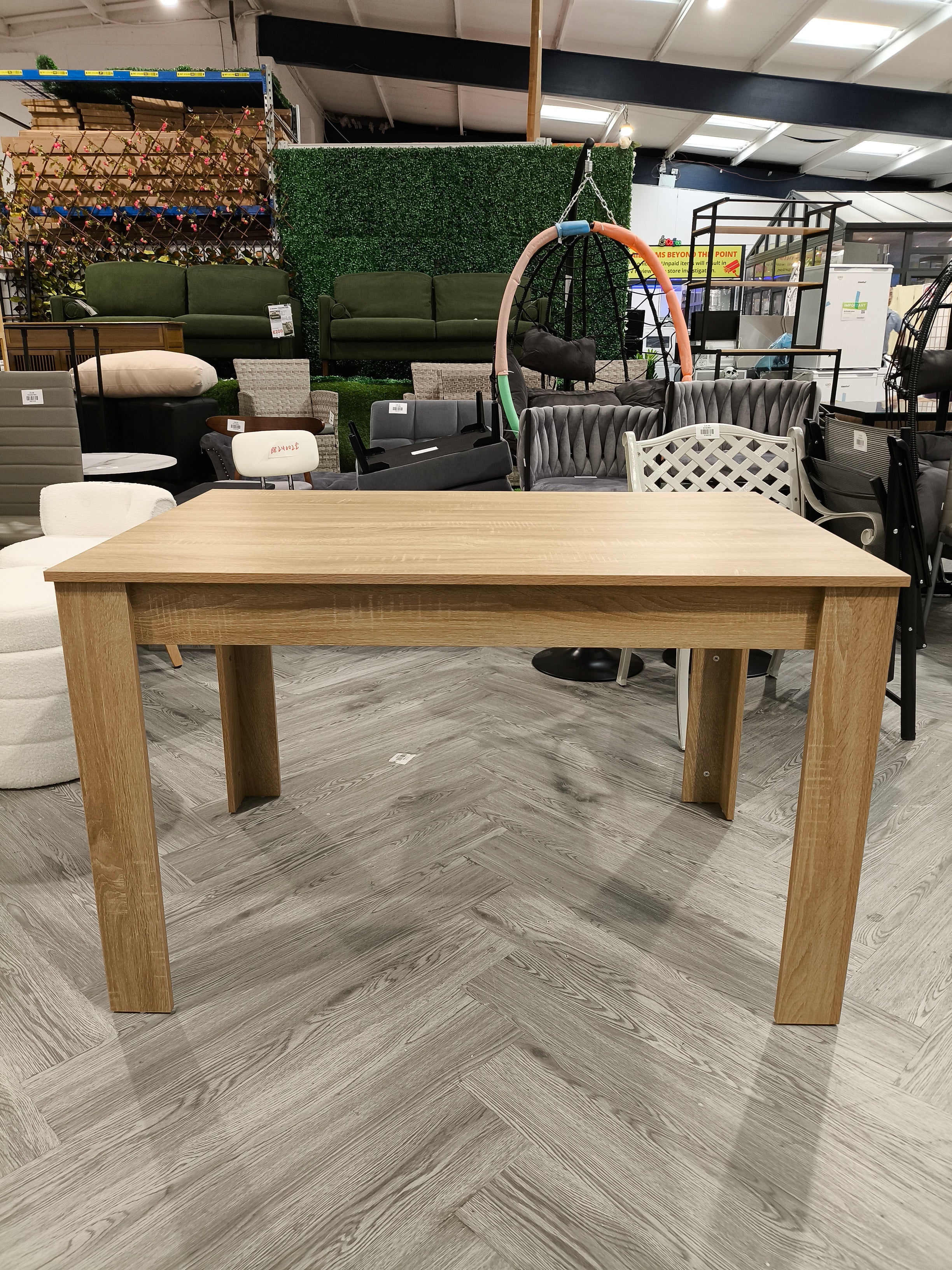 Wooden Rectangular Dining Table Natural Wood