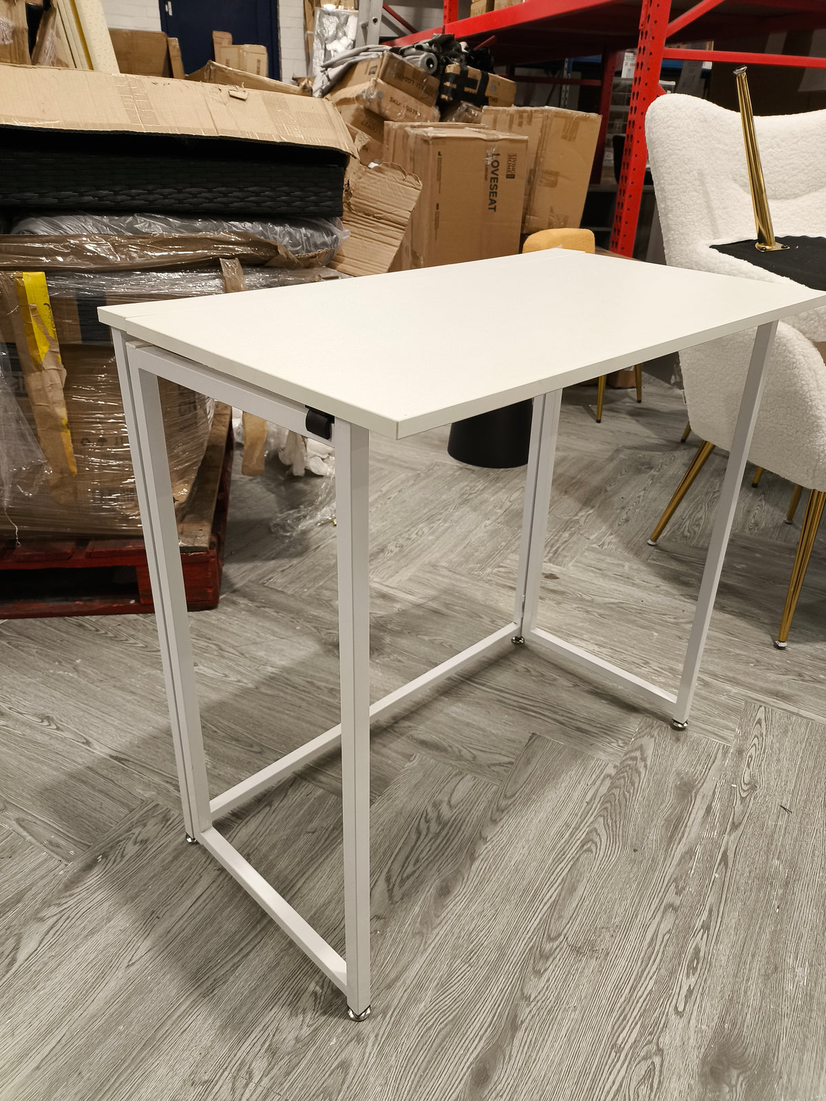 Particle Board Folding Desk with Metal Frame