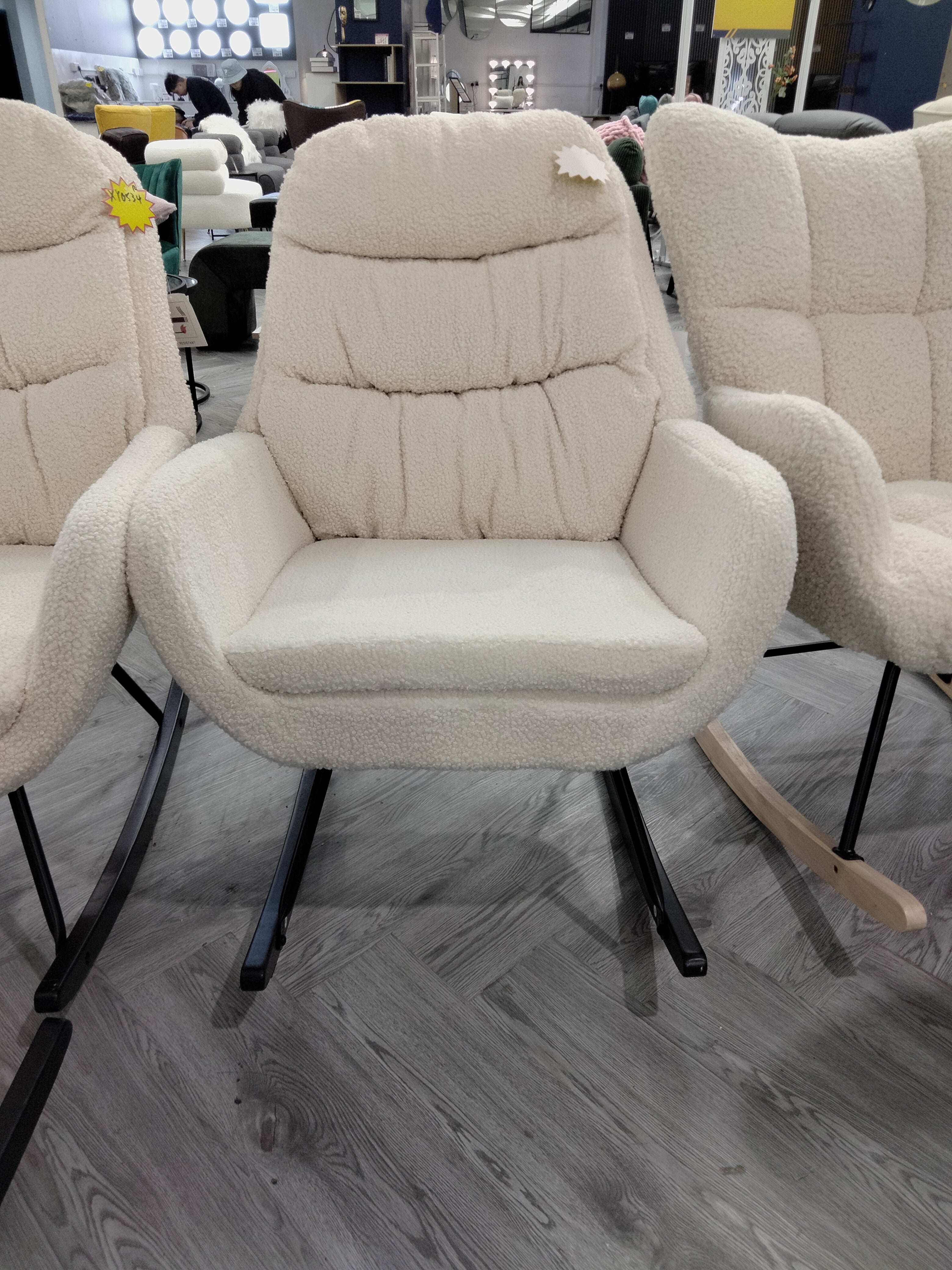 Teddy Fleece Upholstered Rocking Chair