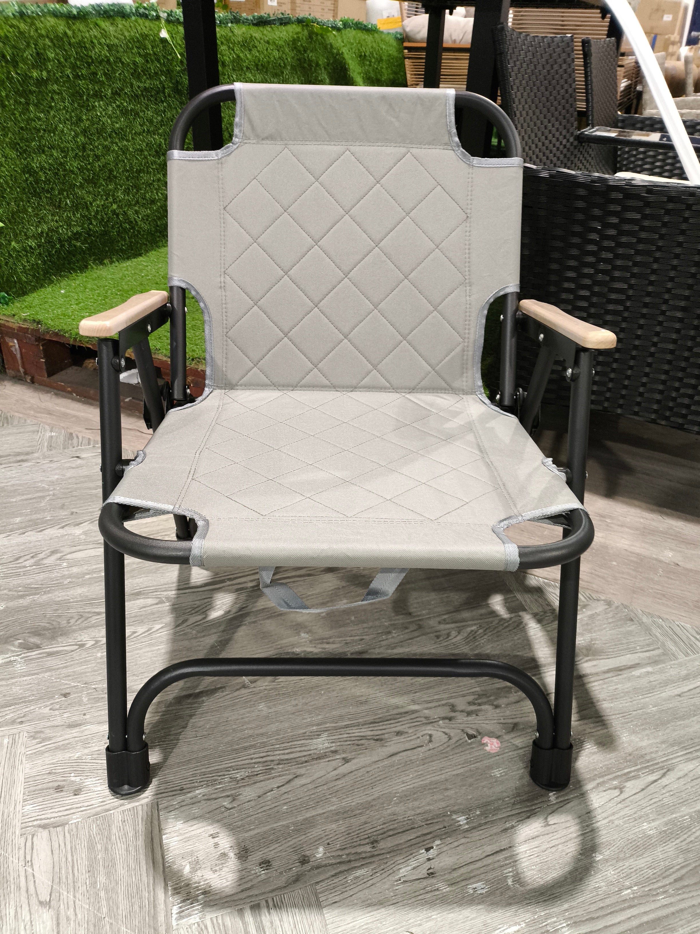 Portable Folding Camping Chair Grey