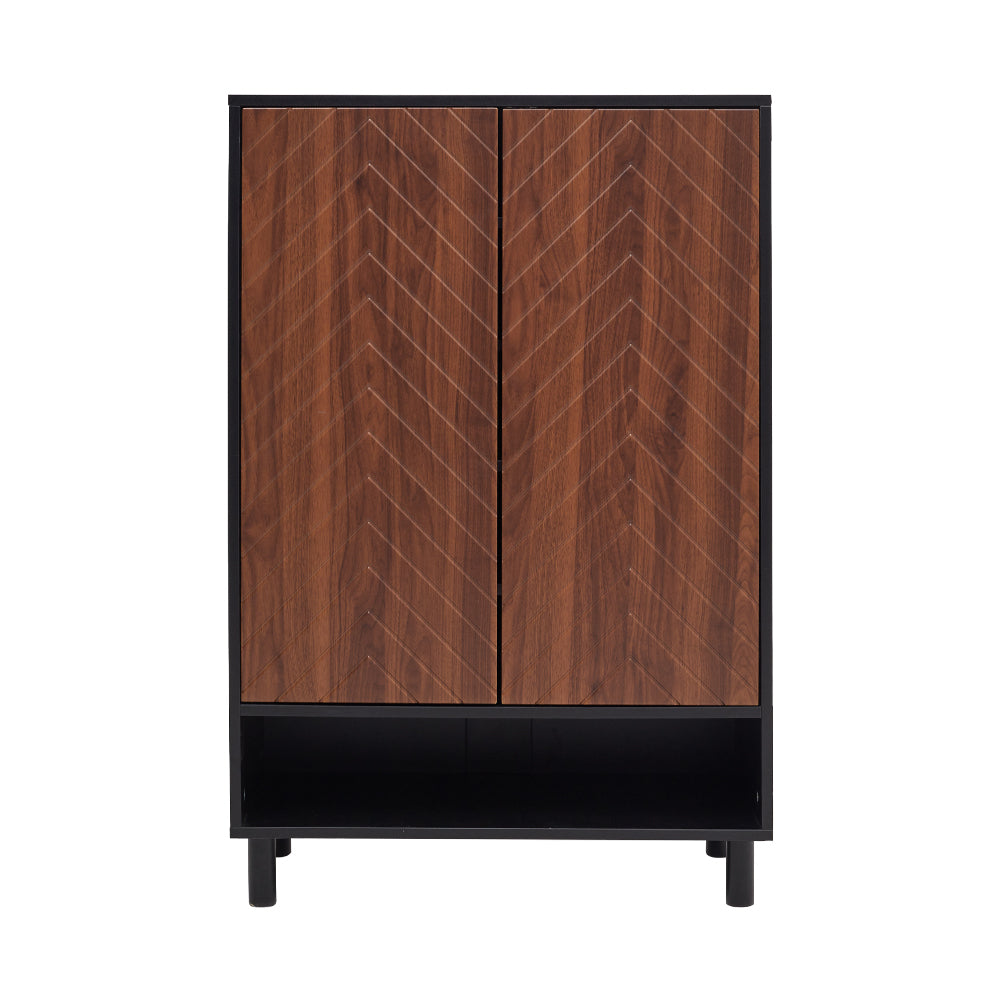 6 Tier Wooden Shoe Cabinet with Doors