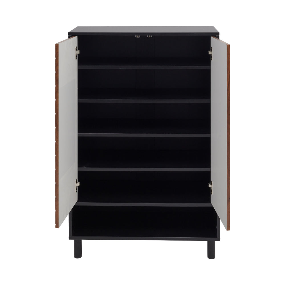 6 Tier Wooden Shoe Cabinet with Doors