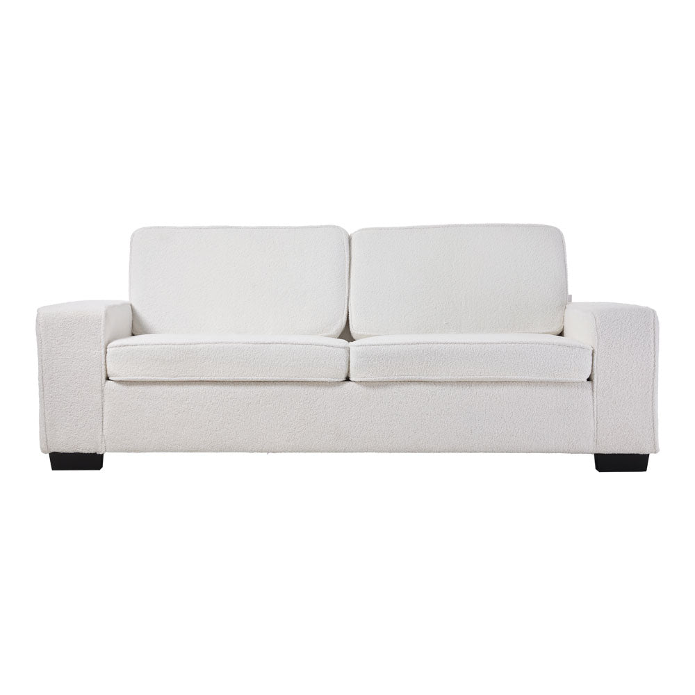 Modern Teddy Fleece Upholstered Loveseat Sofa