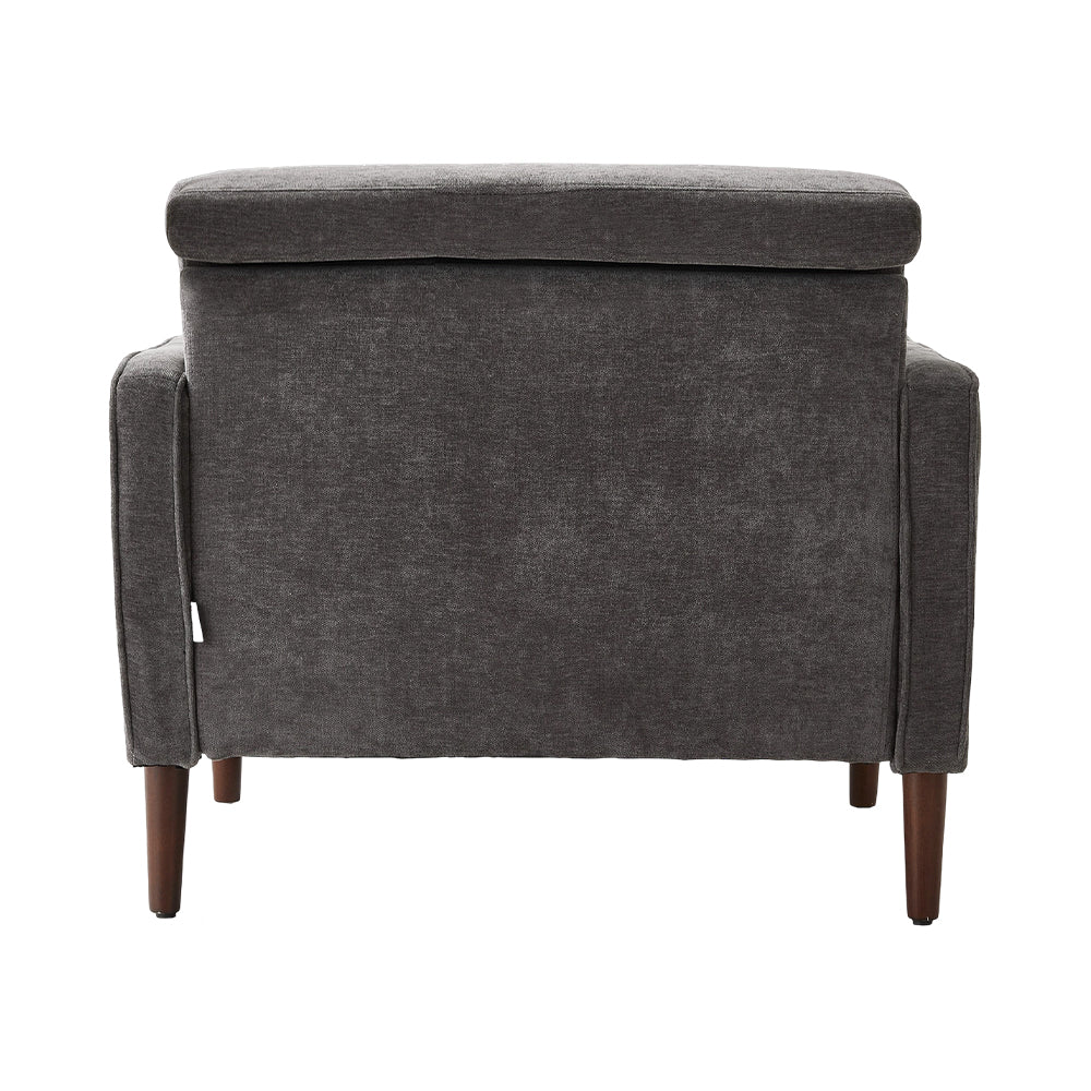 New Upholstered Single Sofa Armchair Dark Grey