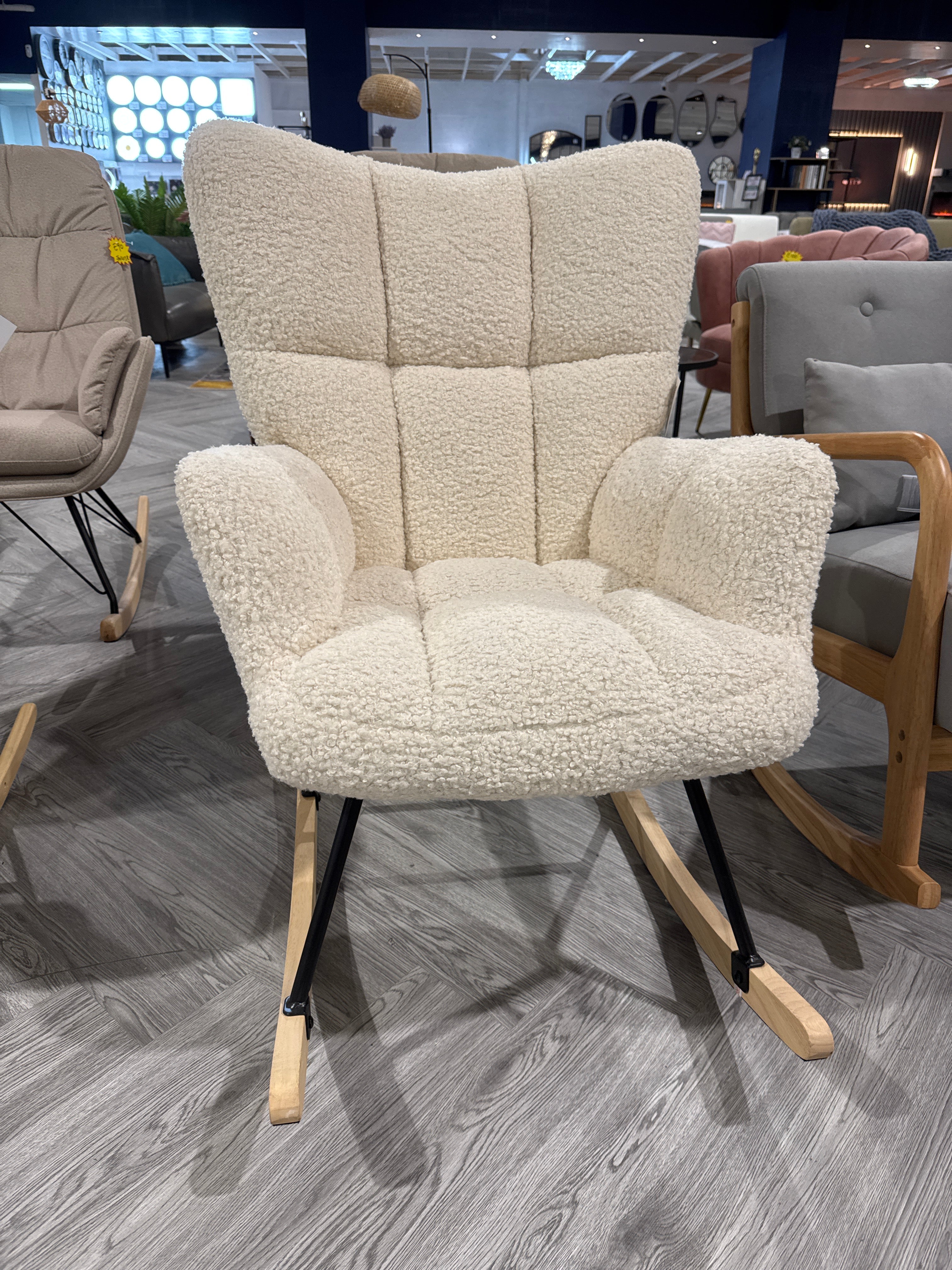 Teddy Tufted Upholstered Rocking Chair