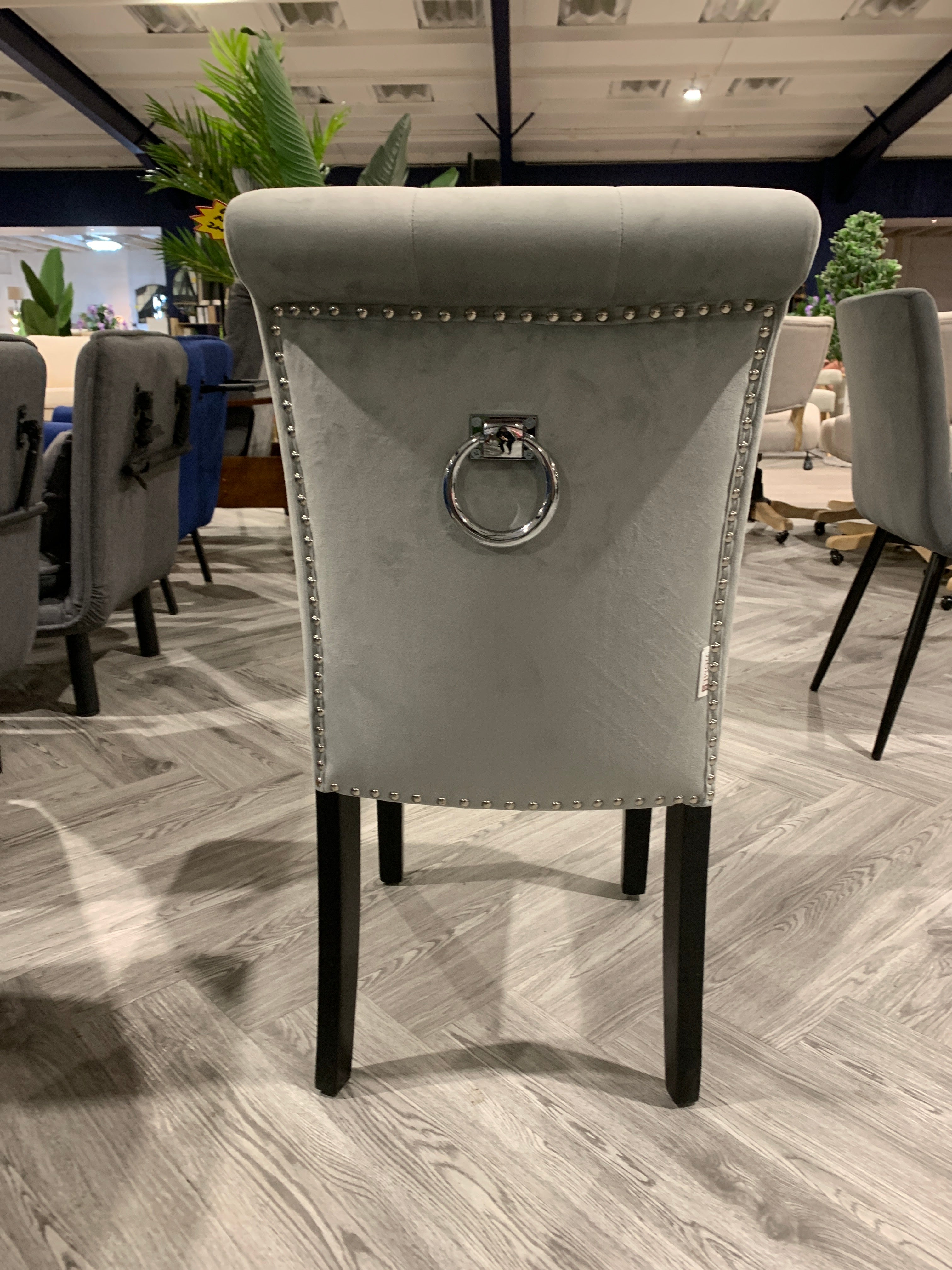 Tufted Velvet Chair Dining Chair with Nailhead Trim 1PC