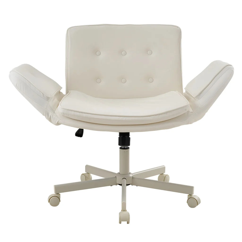 New Height Adjustable Swivel Office Chair with Castors White
